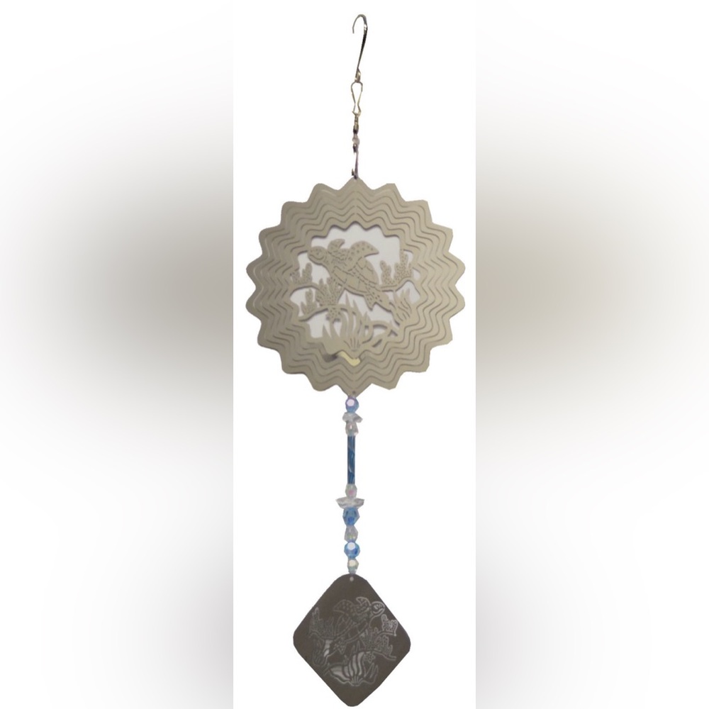 New wind spinner - fish theme - silver